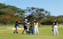 Golfer with Caddies,Bali Golf Spots,Bali National Golf Club