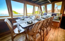 Dining Area,Komodo Boats Charter,Private Trip by Navila Luxury Phinisi