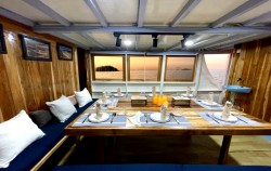 Dining Area,Komodo Boats Charter,Private Trip by New Pandawa Deluxe Phinisi